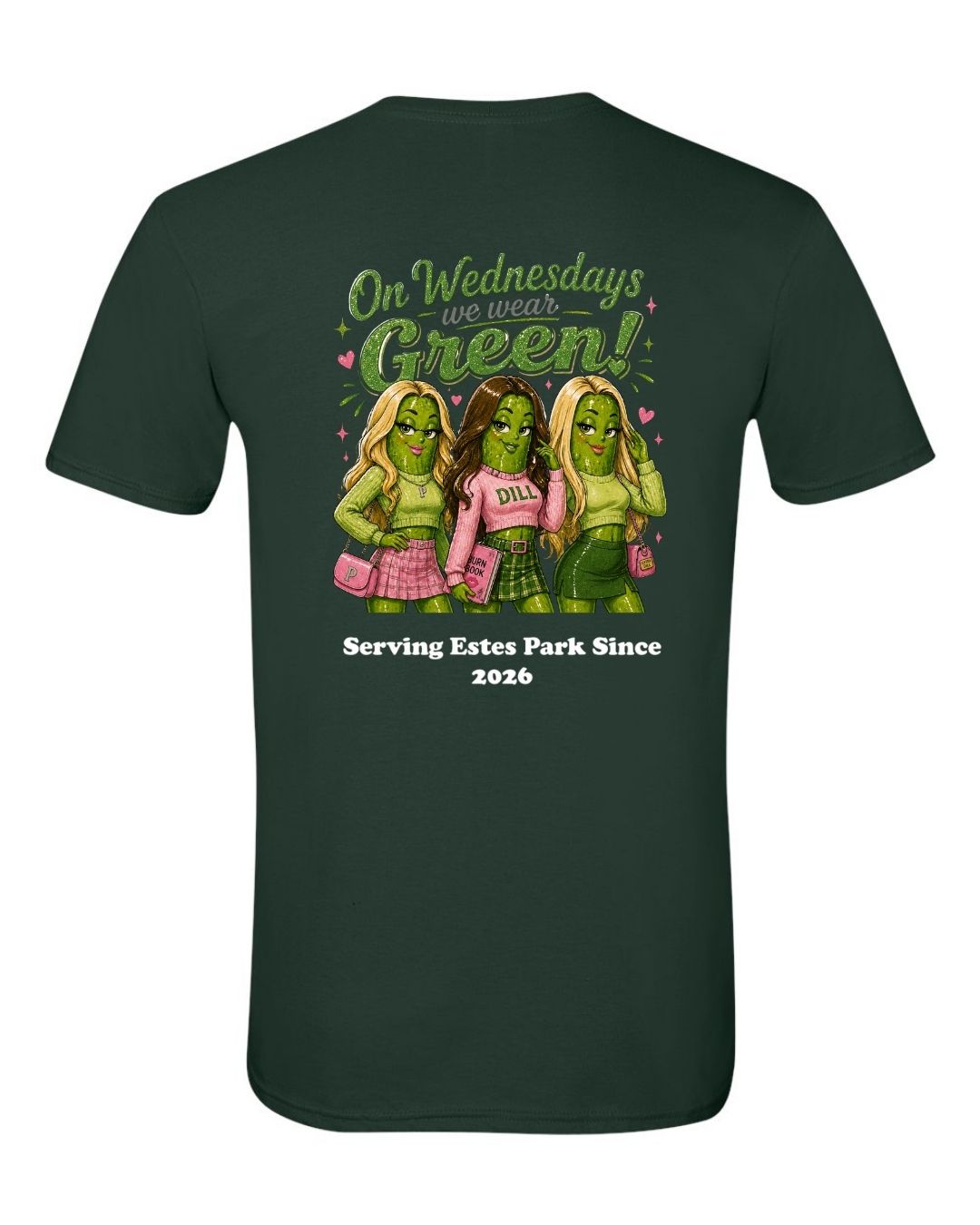 On Wednesday's we wear Green Short Sleeve Shirt