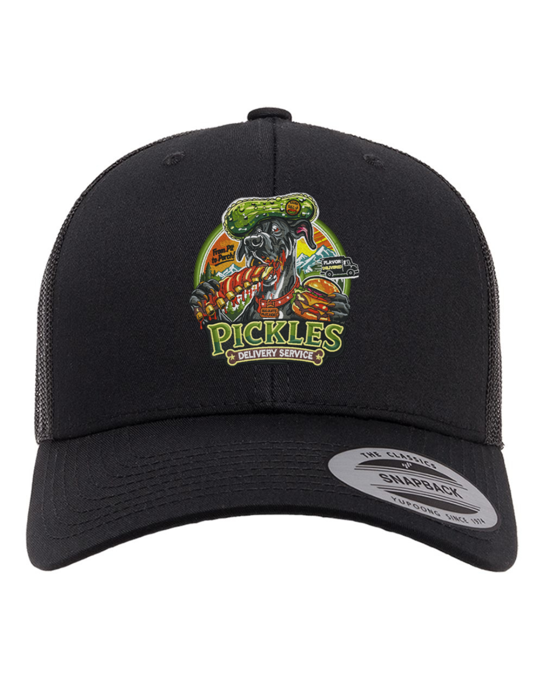 Pickles Delivery Flat Bill Trucker Hat